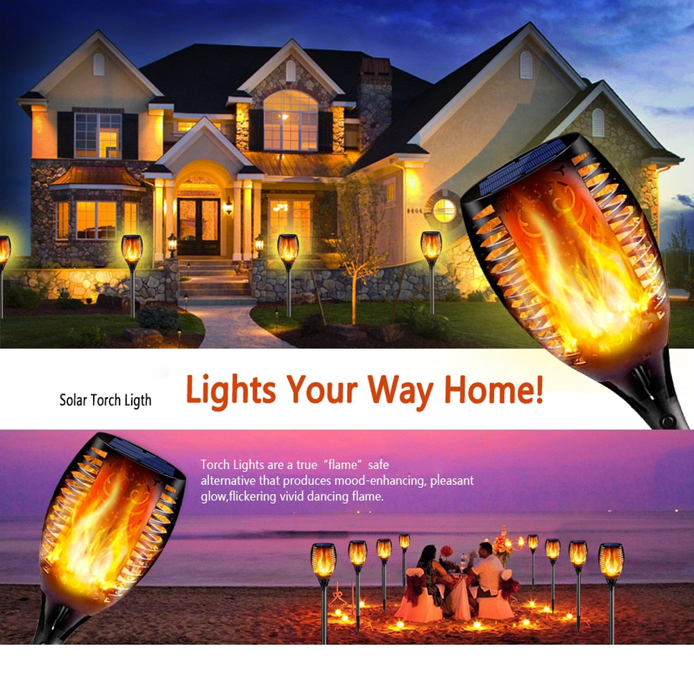 LED Solar Flame Lights