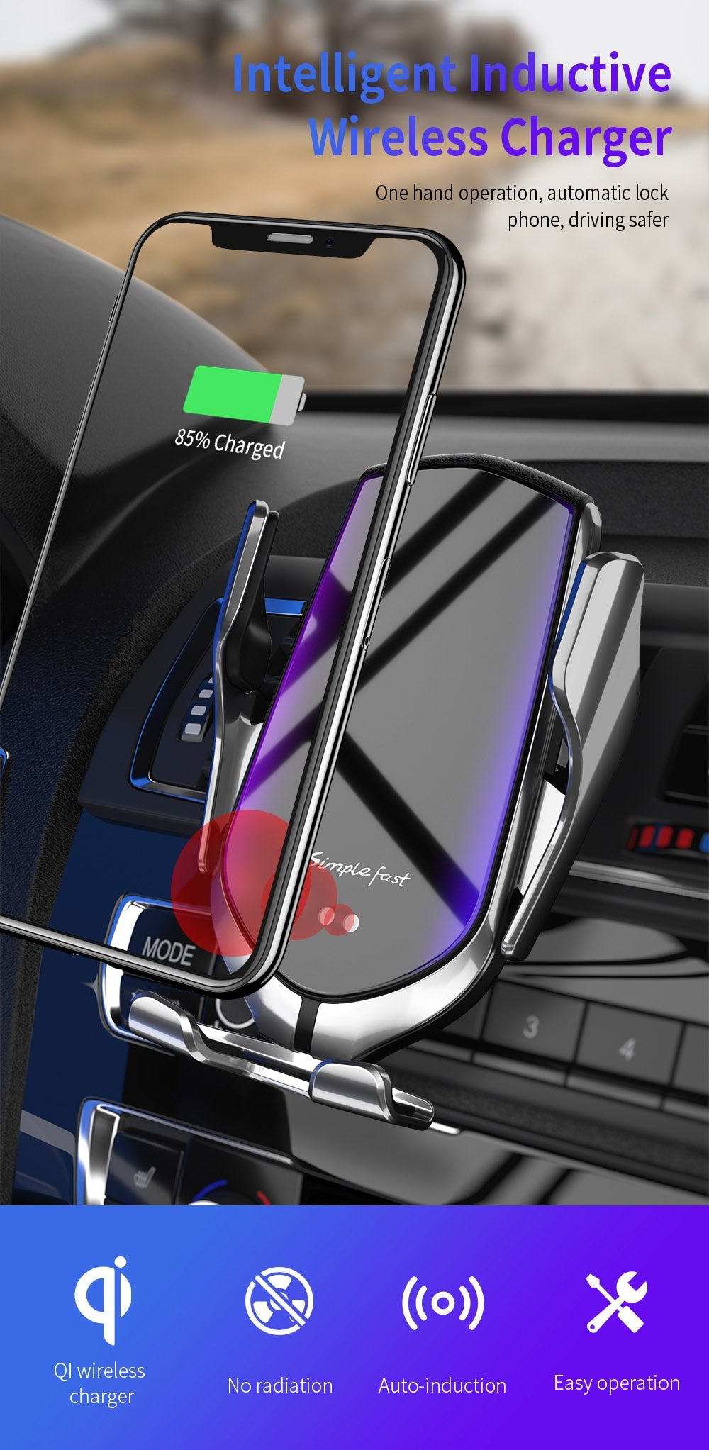 Wireless Car Phone Holder