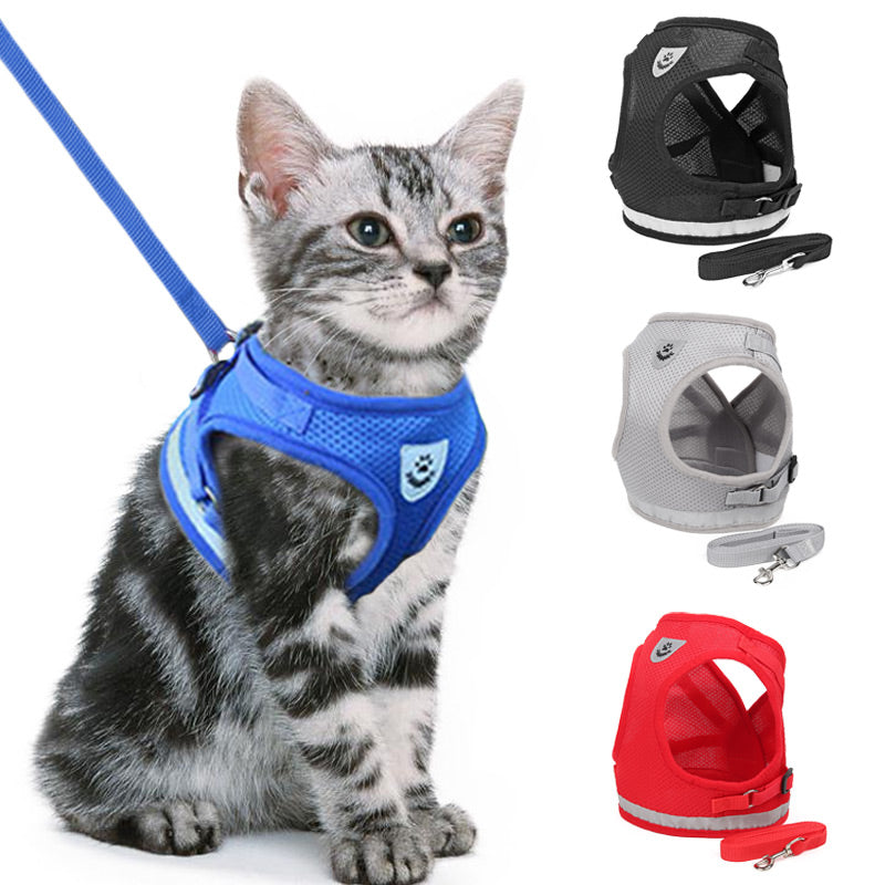 Cat Dog Adjustable Harness and Leash Set
