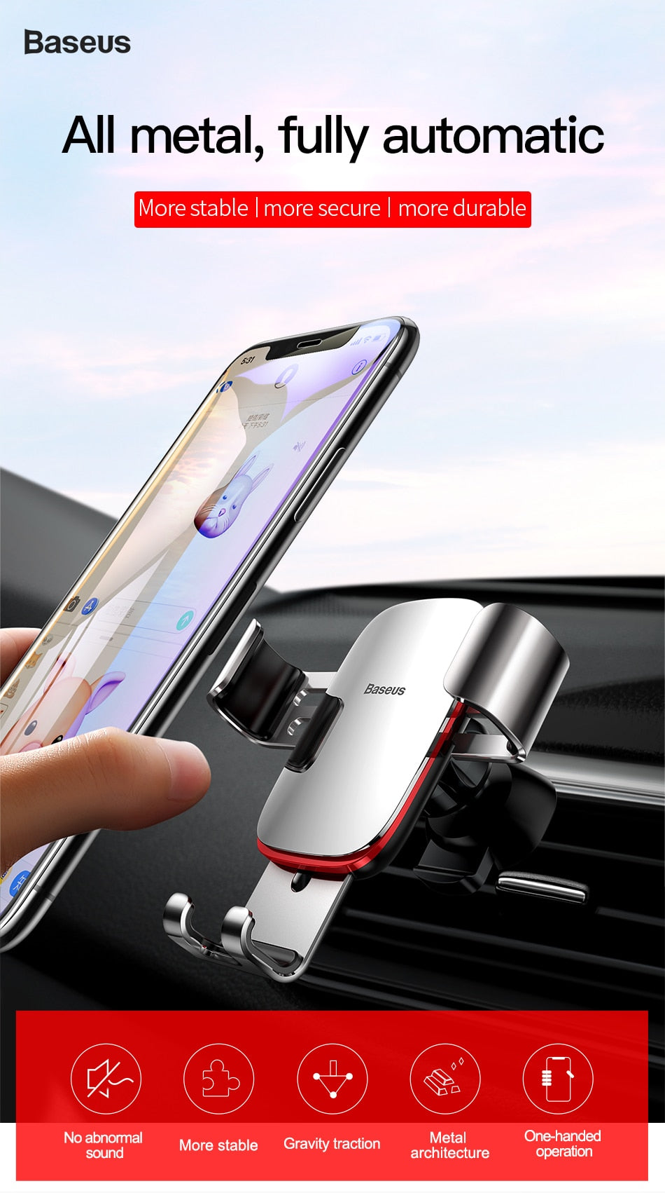 Gravity Car Phone Holder