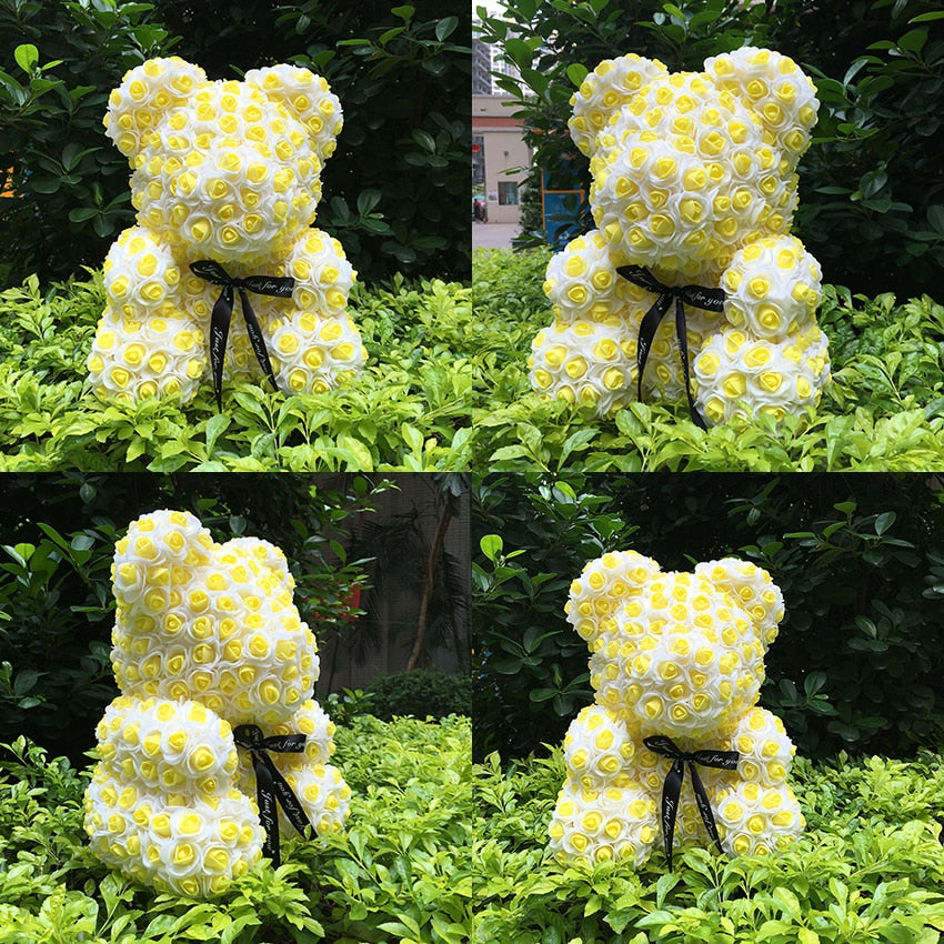 Rose Flower Teddy Bear