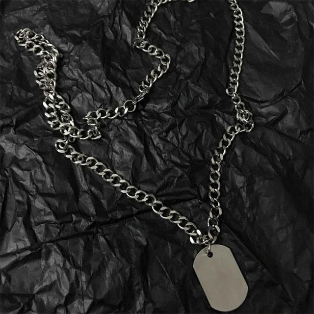 Multilayer Silver Color Metal Chain