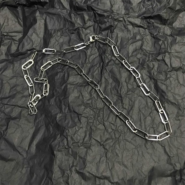 Multilayer Silver Color Metal Chain
