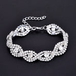 Rhinestone Crystal Metal Chain Bracelet