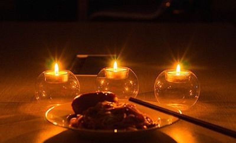 Crystal Glass Candle Holder