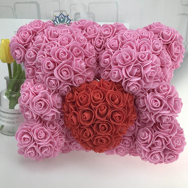 Rose Flower Teddy Bear