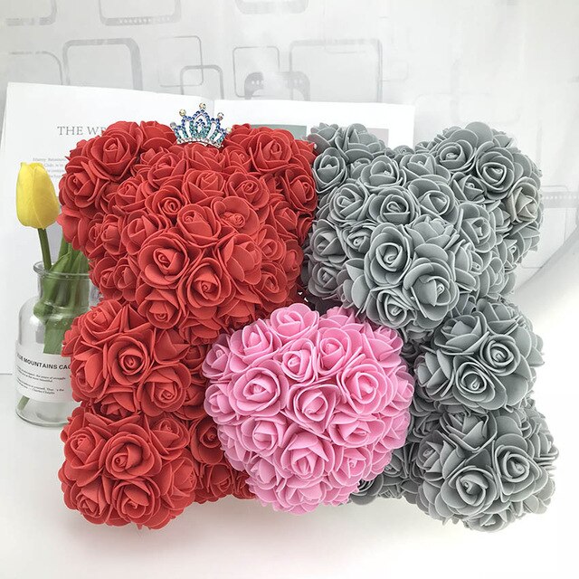 Rose Flower Teddy Bear